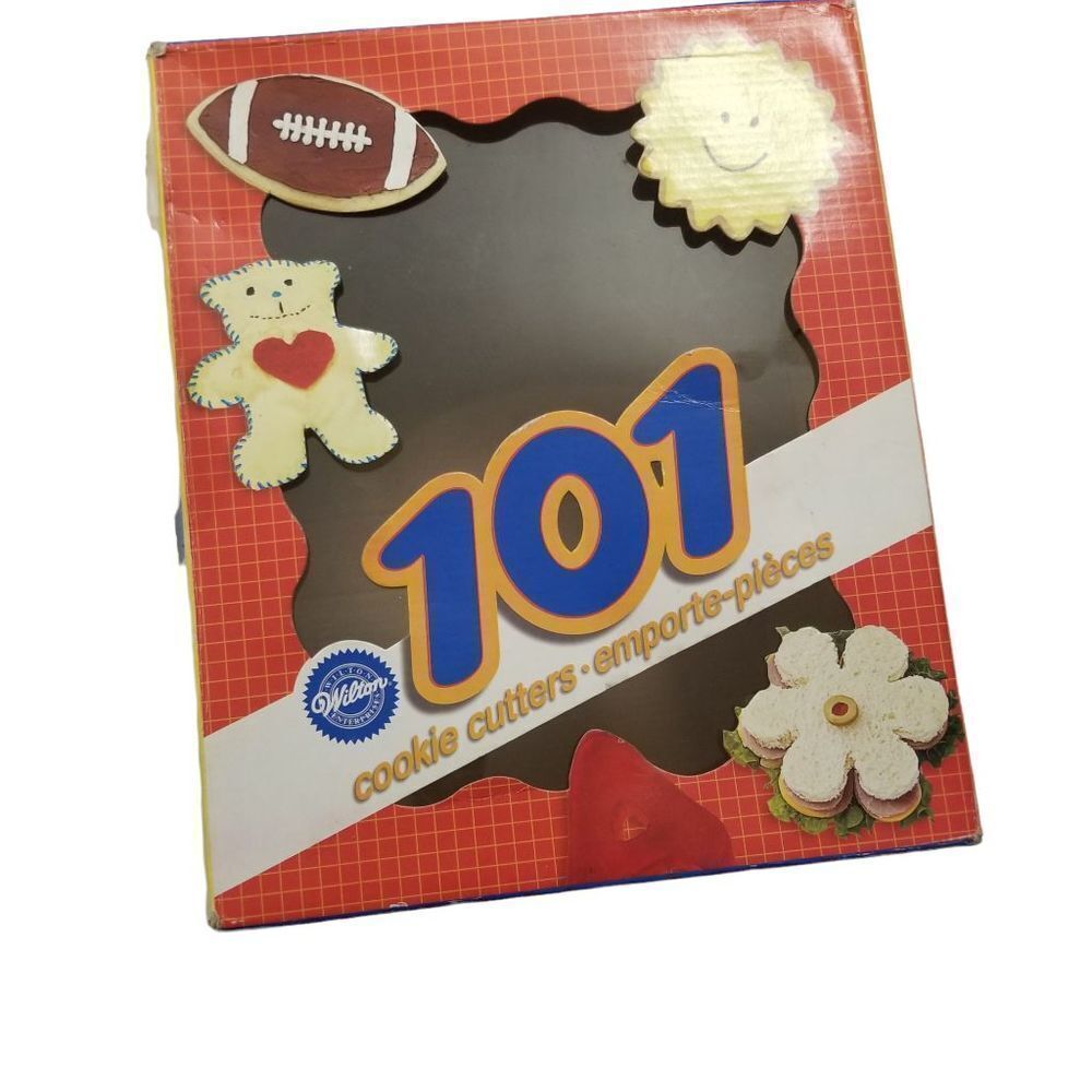Vintage Wilson 101 Cookie Cutters Holidays Numbers Lettters Animals IOB